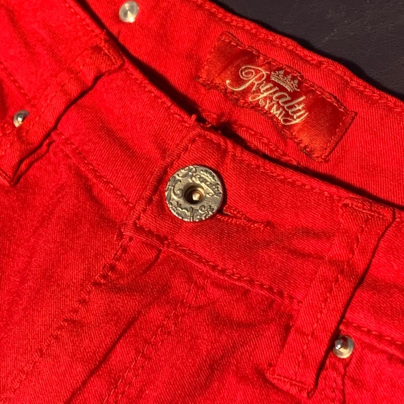 Bright red, soft and stretchy Royalty denim by YMI - Picture 5 of 10